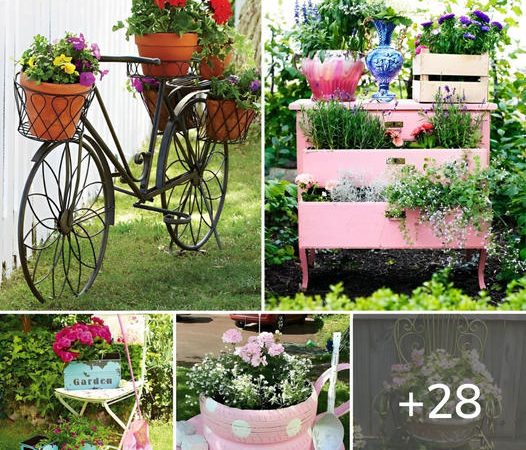 How To Make Wonderful Vintage Gardens With Old, Recycled Objects